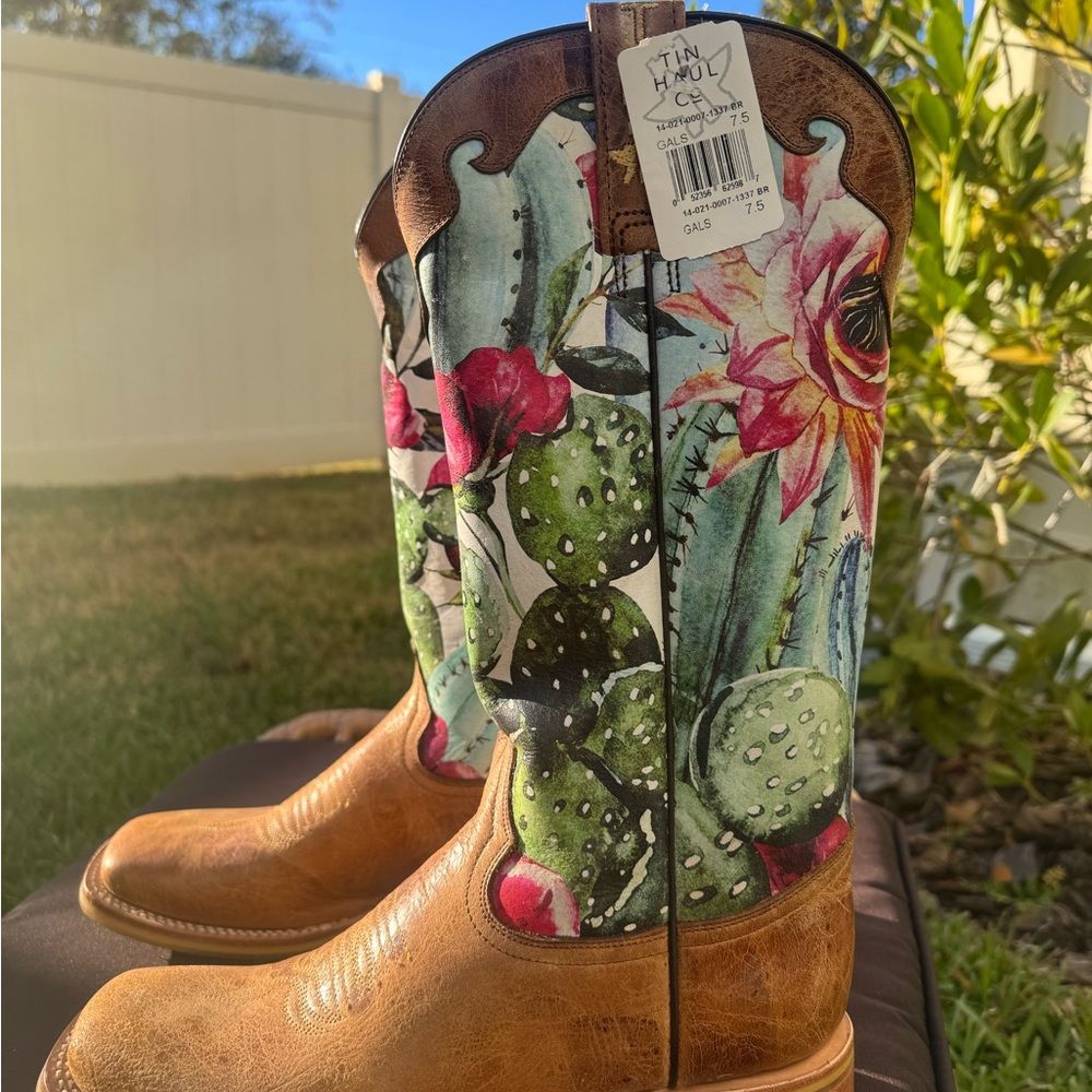 Tin Haul Women's 7.5 Cactus Boots NWT - Picture 3 of 15